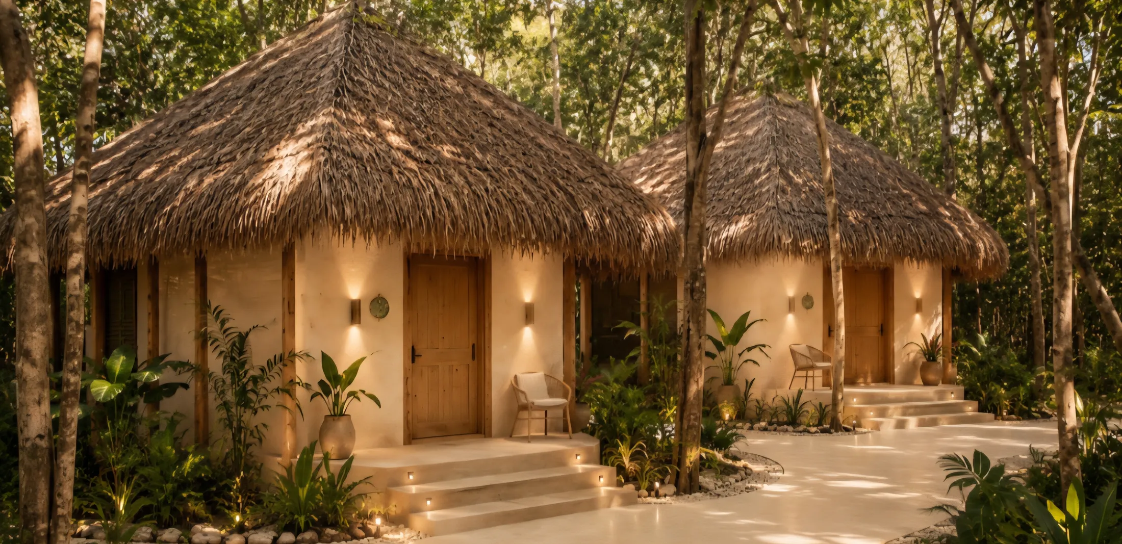 Cabañas de Omaya entre la selva